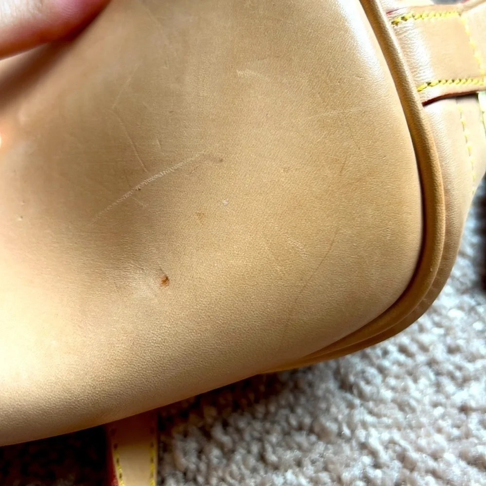 DOONEY & BOURKE blue leather and canvas cabriolet dome bag - Picture 10 of 12